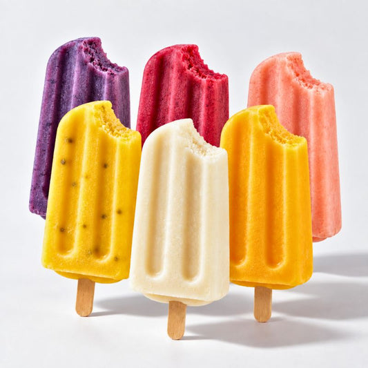 Box of 6 premium fruit popsicles by Frostee Bites