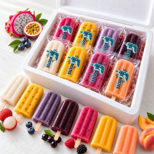 Build your own box of premium fruit popsicles by Frostee Bites